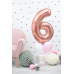 Foil Balloon Number ''6'', 86cm, rose gold