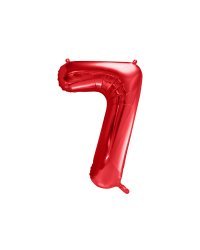 Foil Balloon Number ''7'', 86cm, red