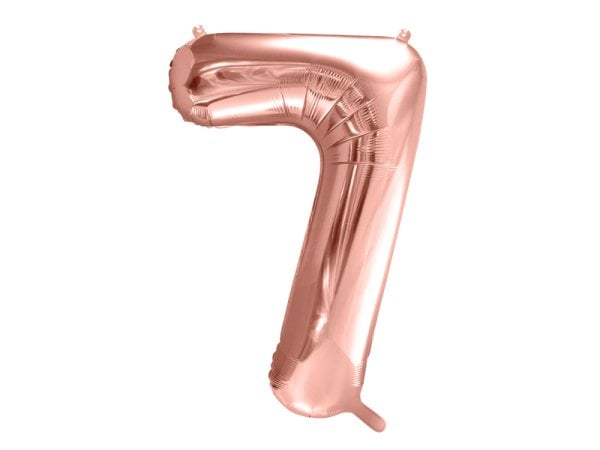 Foil Balloon Number ''7'', 86cm, rose gold