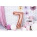 Foil Balloon Number ''7'', 86cm, rose gold