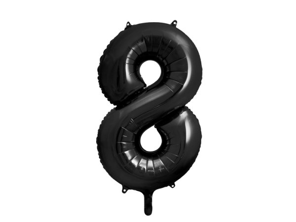 Foil Balloon Number ''8'', 86cm, black