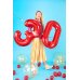 Foil Balloon Number ''9'', 86cm, red