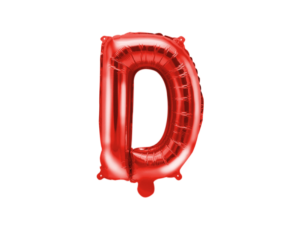 Foil Balloon Letter ''D'', 35cm, red