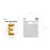 Foil Balloon Letter ''E'', 35cm, gold