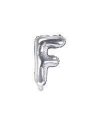 Foil Balloon Letter ''F'', 35cm, silver