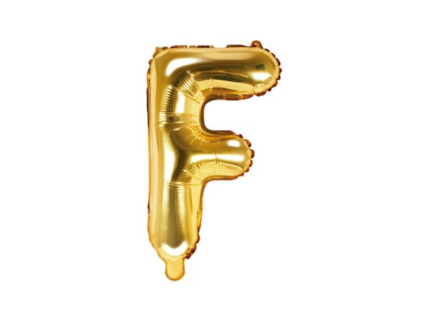 Foil Balloon Letter ''F'', 35cm, gold