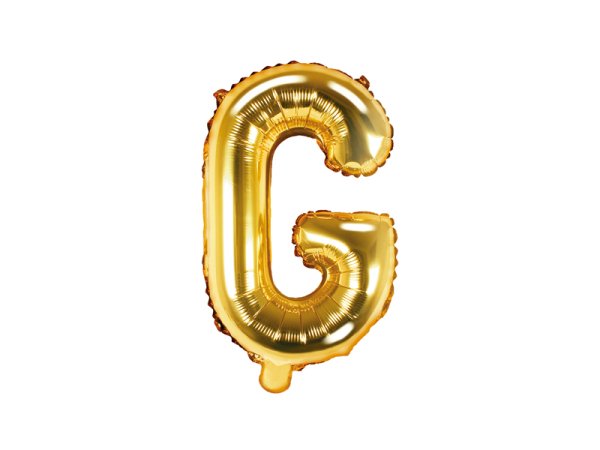 Foil Balloon Letter ''G'', 35cm, gold