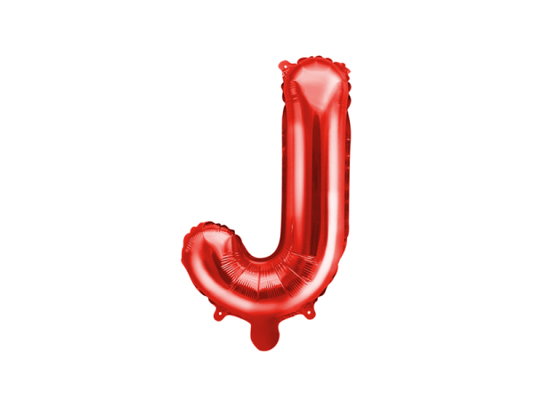 Foil Balloon Letter ''J'', 35cm, red