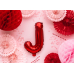 Foil Balloon Letter ''J'', 35cm, red