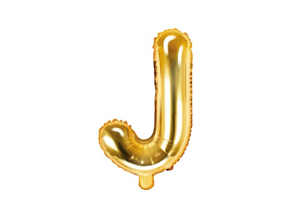 Foil Balloon Letter ''J'', 35cm, gold