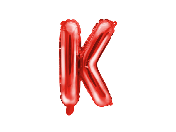 Foil Balloon Letter ''K'', 35cm, red