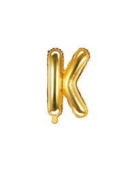 Foil Balloon Letter ''K'', 35cm, gold