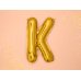 Foil Balloon Letter ''K'', 35cm, gold