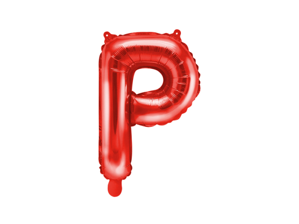 Foil Balloon Letter ''P'', 35cm, red