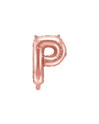 Foil Balloon Letter ''P'', 35cm, rose gold