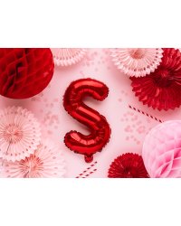 Foil Balloon Letter ''S'', 35cm, red