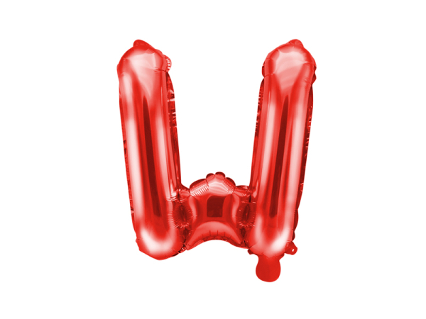 Foil Balloon Letter ''W'', 35cm, red