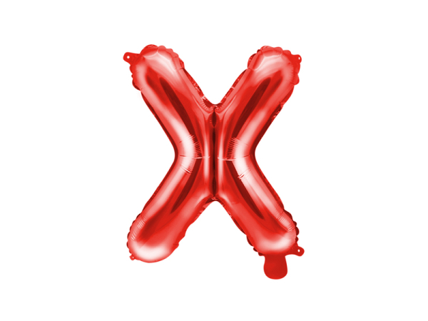 Foil Balloon Letter ''X'', 35cm, red