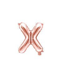 Foil Balloon Letter ''X'', 35cm, rose gold