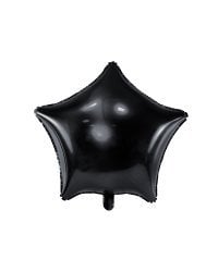 Foil Balloon Star, 48cm, black