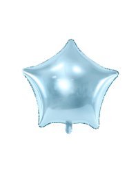 Foil Balloon Star, 48cm, sky-blue