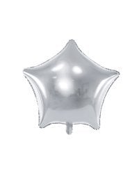 Foil Balloon Star, 48cm, silver