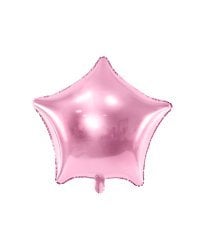 Foil Balloon Star, 48cm, light pink