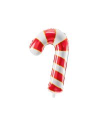 Foil balloon Candy cane, 50x82cm, red