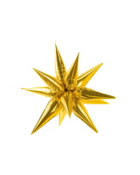 Foil balloon Star 3D, 95cm, gold