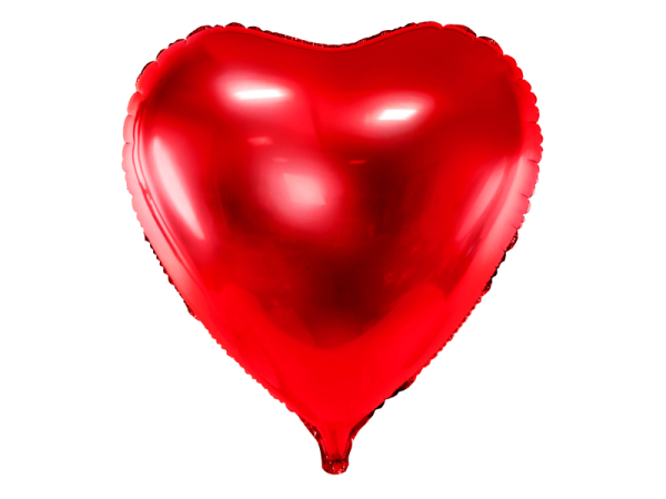 Foil balloon Heart, 72x73cm, red