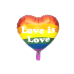 Foil balloon Love is Love, 35cm, mix