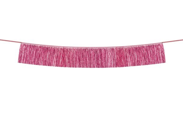 Fringe garland, pink