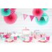 First birthday Paper Garland, pink and mint, 1.35m