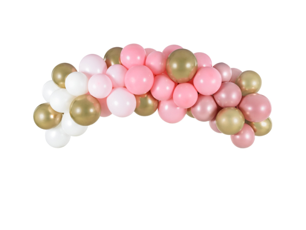 Balloon garland - pink, 200cm (1 pkt / 60 pc.)