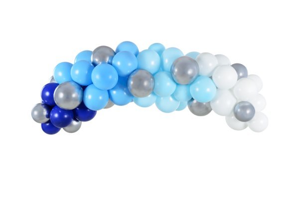 Balloon garland - blue, 200cm (1 pkt / 60 pc.)