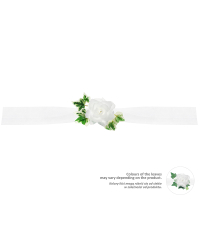 Tulle garland, white, 1.7m