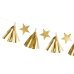 Paper garland Stars, gold, 1.3m