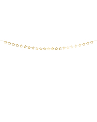 Garland Stars, gold, 3m