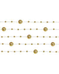 Pearl garlands, gold, 1.3m (1 pkt / 5 pc.)