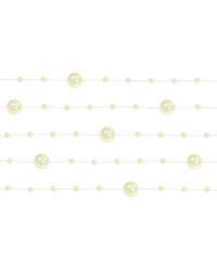 Pearl garlands, cream, 1.3m (1 pkt / 5 pc.)