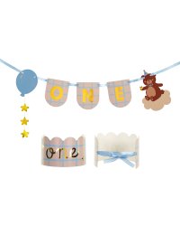 Chair banner and crown Teddy Bear, 50x20.5 cm, mix