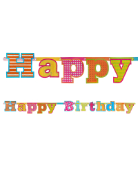 Banner Happy Birthday,16 x 166cm