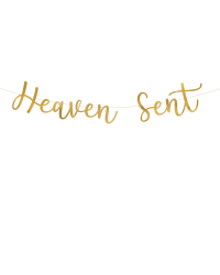 Banner Heaven Sent, gold, 14.5x85cm