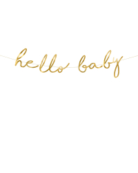 Banner Little Star - Hello Baby, gold, 18x70cm