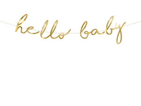 Banner Little Star - Hello Baby, gold, 18x70cm