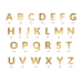 Banner Alphabet, gold, 14cm (1 pkt / 63 pc.)