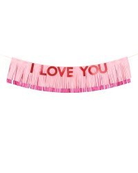 Banner I Love You, 150x30 cm, mix