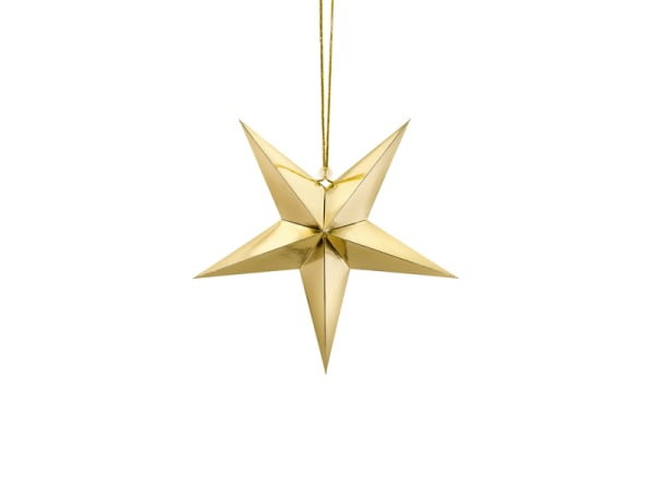 Paper star, 30cm, gold