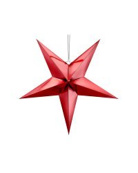 Paper star, 70cm, red
