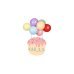 Balloon cake topper rainbow, mix, 29 cm